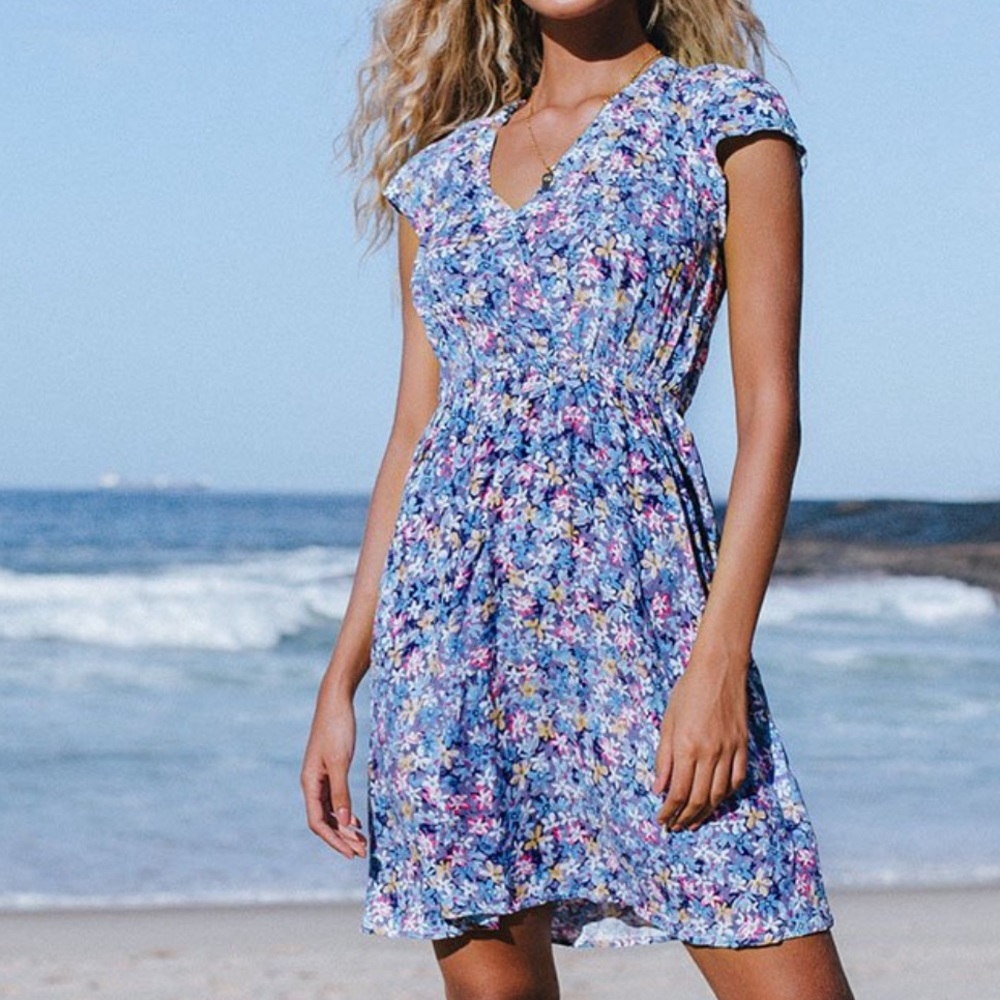 Floral Open Back Dress